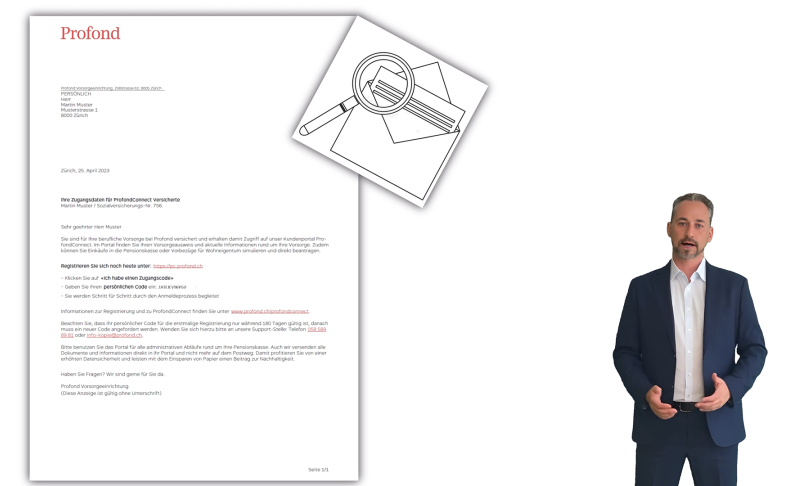 Screenshot Erklärvideo Registrationsprozess zum Kundenportal ProfondConnect
