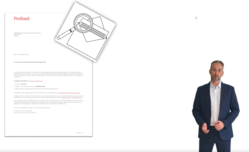 Video esplicativo sul processo di registrazione per il portale clienti ProfondConnect