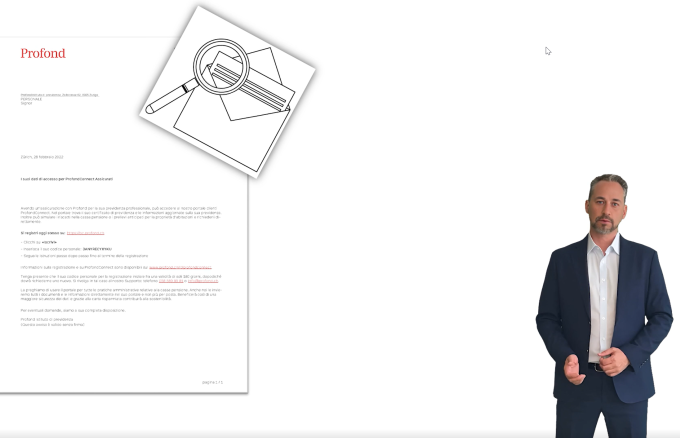 Video esplicativo sul processo di registrazione per il portale clienti ProfondConnect